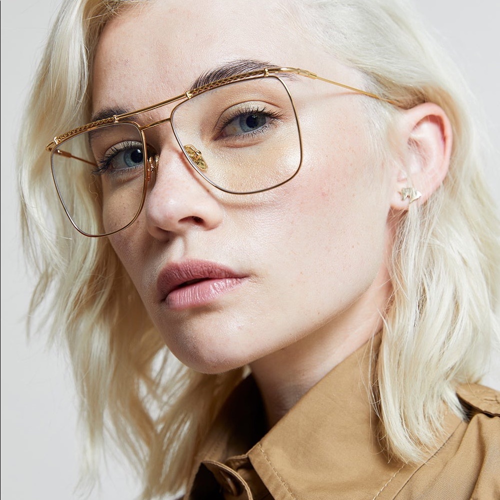 Karen Walker Homer Glasses - Gold